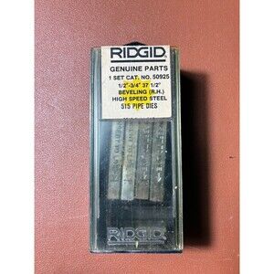 Ridgid 50925 1/2" -3/4" 37 1/2° (RH) High Speed Alloy Steel 515 Pipe Dies